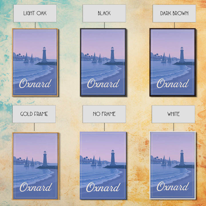 Oxnard Travel Poster, Canvas Print, Mid Century City Wall Art, Oxnard City Art, Travel Wall Art, Travel Poster Set, Wanderlust Decor