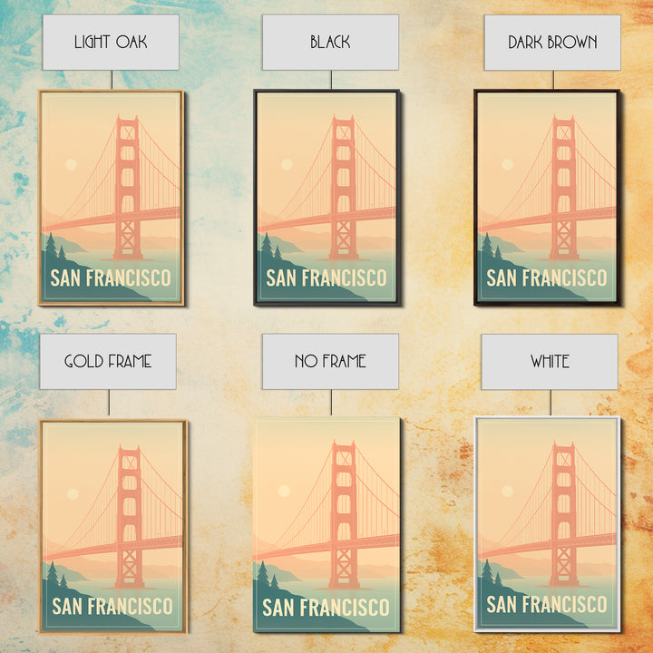 San Francisco Travel Poster, Canvas Print, Vintage Travel Poster Art, San Francisco Travel Art, City Art Print, Travel Wall Art