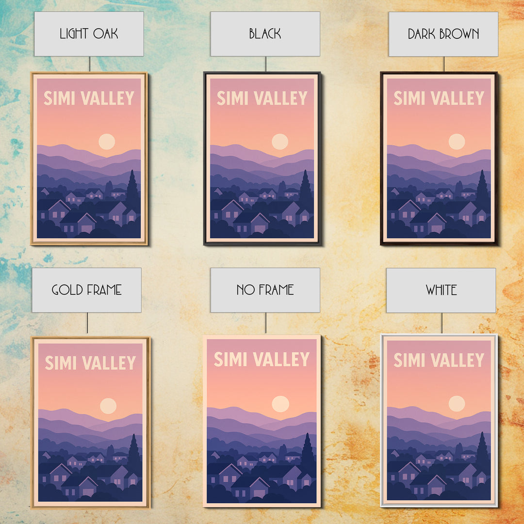 Simi Valley California Travel Poster, Canvas Print, Mid Century City Wall Art, Simi Valley Wall Art, City Art Print, Poster Art, Travel Gift