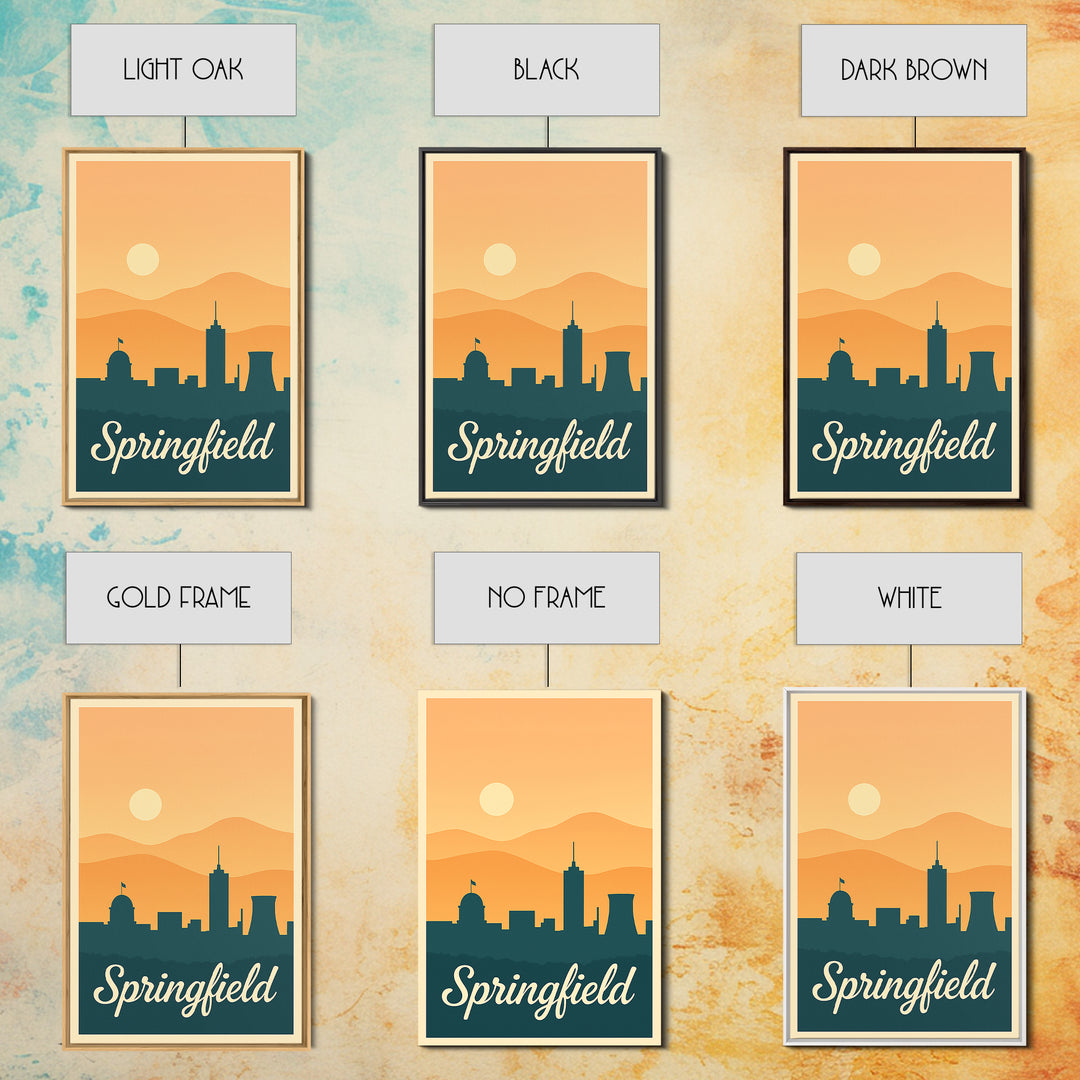 Springfield Missouri Travel Poster, Framed Canvas Print, Vintage Travel Poster Art, Springfield Wall Art, Gift For Travelers, Fine Art Print