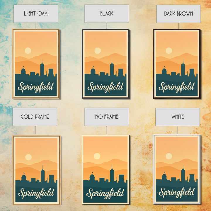 Springfield Missouri Travel Poster, Framed Canvas Print, Vintage Travel Poster Art, Springfield Wall Art, Gift For Travelers, Fine Art Print