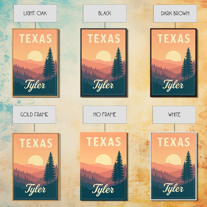 Tyler Texas Travel Poster, Canvas Print, Vintage Poster Art, Tyler Wall Art, Mid Century Wall Art, Vintage City Art, Vintage Travel Art