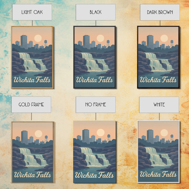 Wichita Falls Travel Poster, Canvas Print, Classic Travel Poster Art, Wichita Falls Art Print, Travel Poster Art, Travel Wall Decor
