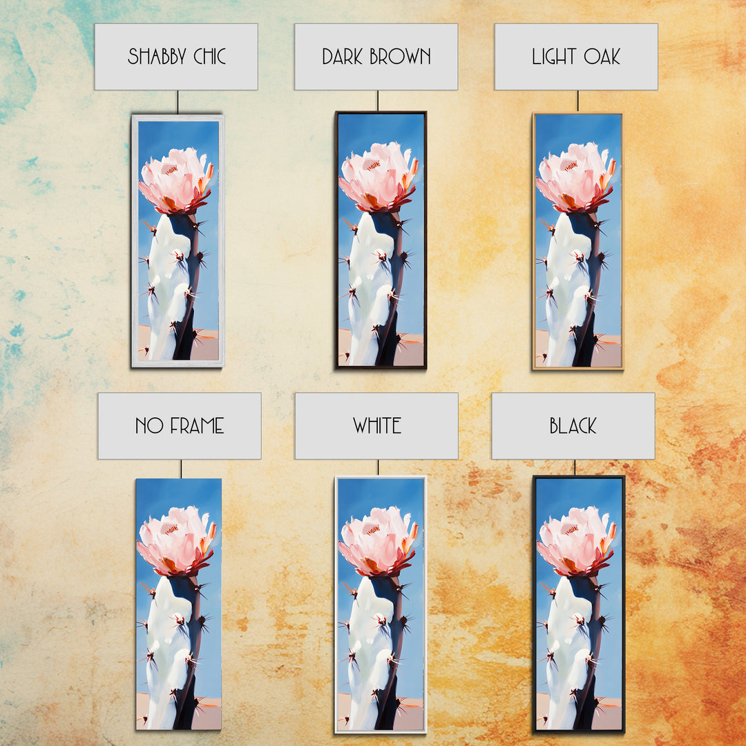 Desert Cactus Framed Canvas Print southwest wall art agave painting moody art gift idea her rustic decor