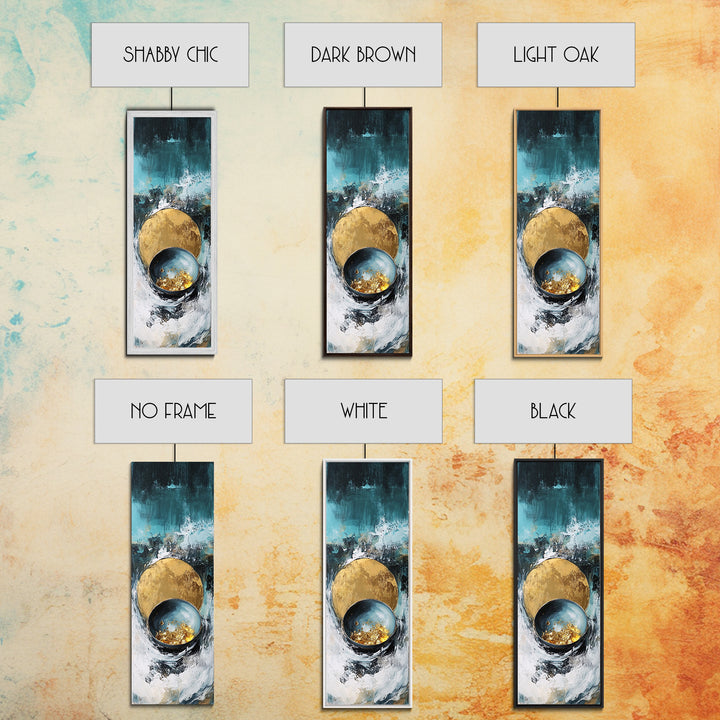 Abstract Gold and Teal Canvas Print Sacred Geometry Wall Art Teal Wall Art Zen Wall Art Moody Art Minimalist Art