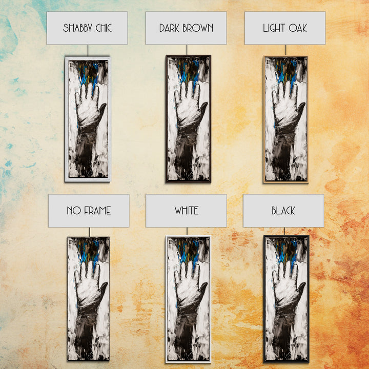 Abstract Hand Painting Framed Canvas Print moody art dark romance painting geometric wall art contemporary home decor unique gift