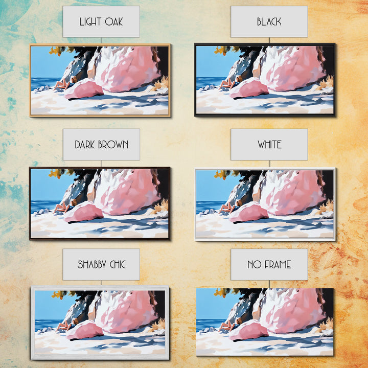 Coastal Landscape Art, Nautical Painting, Beach House Art, Panoramic Art, Seascape Painting, Canvas Print, Minimalist Art, Horizontal Wall Art