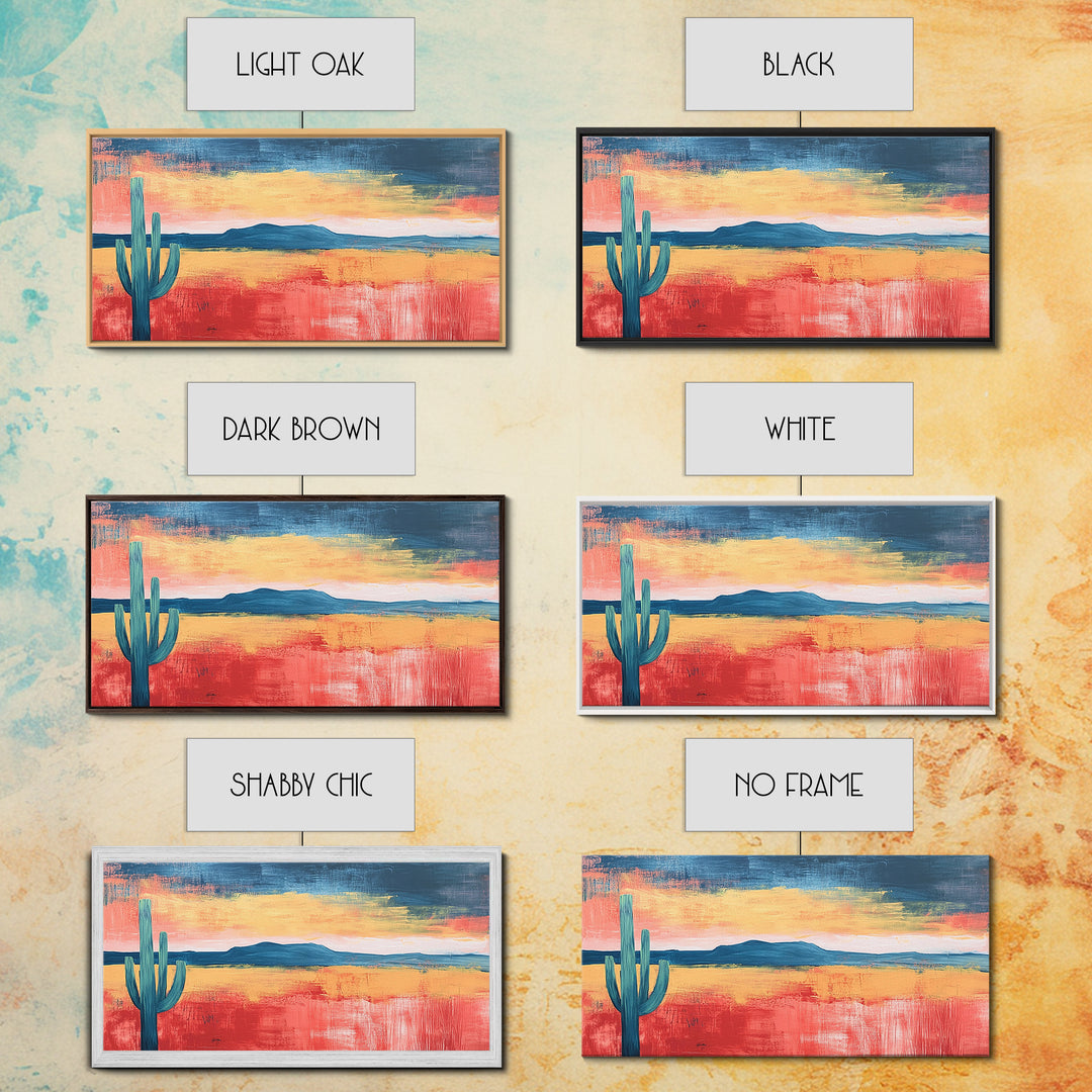 Desert Landscape Art, Framed Canvas Print, Joshua Tree Art, Southwest Wall Art, Extra Wide Art, Above Bed Wall Art, Boho Art, Rustic Decor