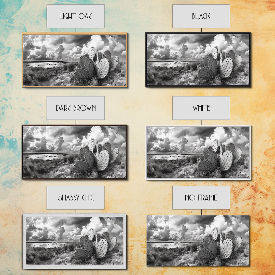 Desert Landscape, Joshua tree art, rustic decor, botanical prints, scenic view, panoramic art, southwest wall art, Canvas Print