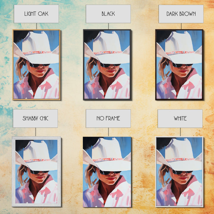 Cowgirl, Western Art, Rustic Decor, Coastal Cowgirl Wall Art, Canvas Print, Gift Idea For Her, Bedroom Art, Above Bed Wall Art