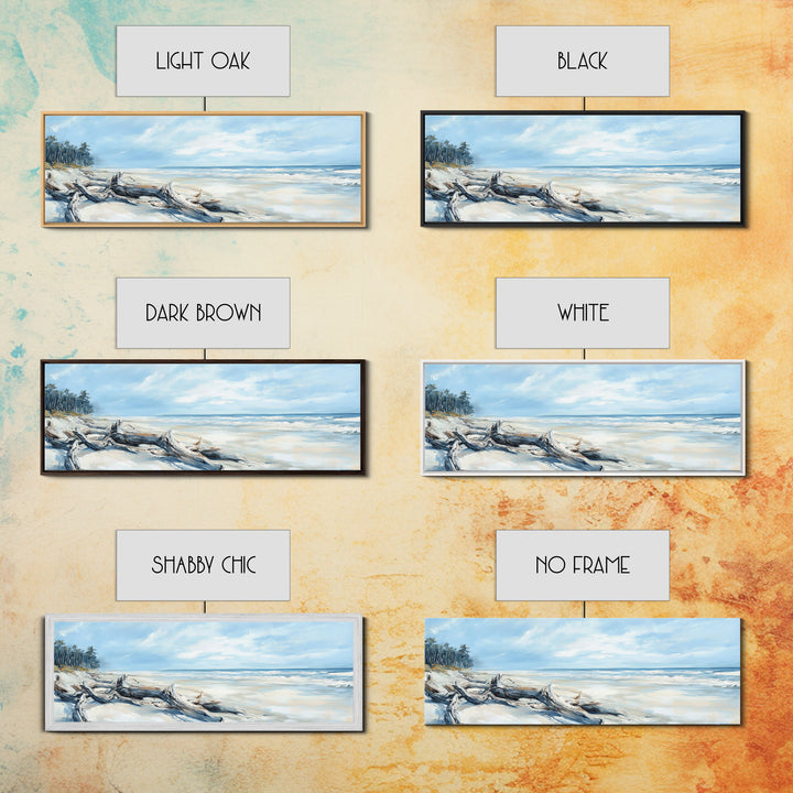 Coastal Decor, Framed Canvas Print, Nautical Painting, Seascape Painting, Rustic Wall Art, Extra Wide Art, Living Room Art, Above Couch Art