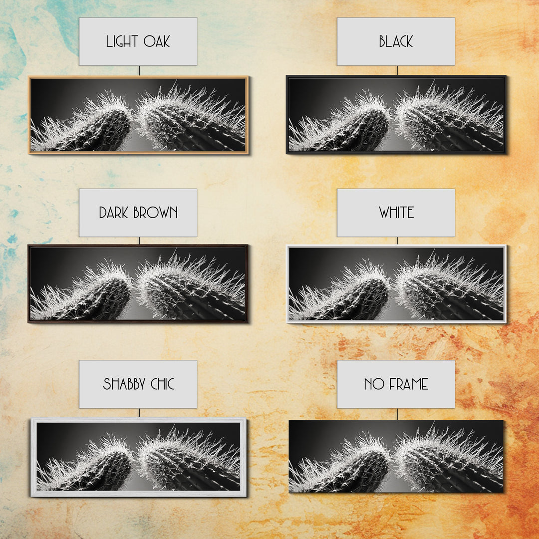 Desert Cactus, southwest wall art, moody art, Joshua tree art, extra wide wall art, nature photography, framed canvas print