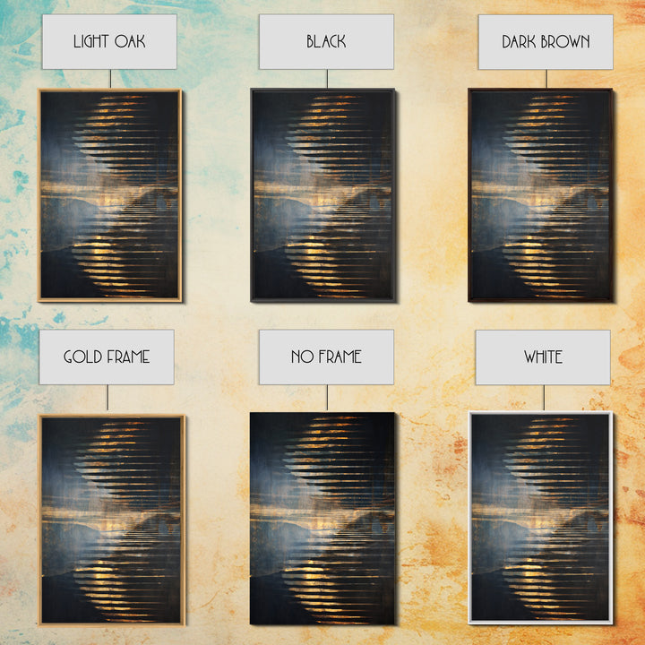 Soundwave Abstract with Black and Gold Lines Canvas Print, Recording Studio Art, Home Decor, Studio Decor, Abstract Art, Analog, RSA-2x3-35
