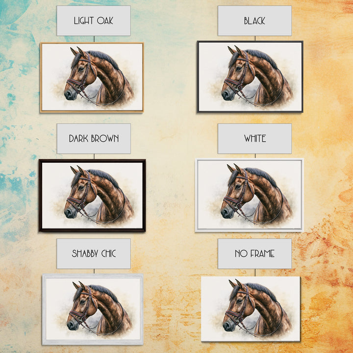 Brown Horse Portrait Canvas Print, Rustic Art, Modern Art, Farmhouse Decor, Fine Art, Rustic, Neutral Decor, Modern Decor, RUS-3x2-33
