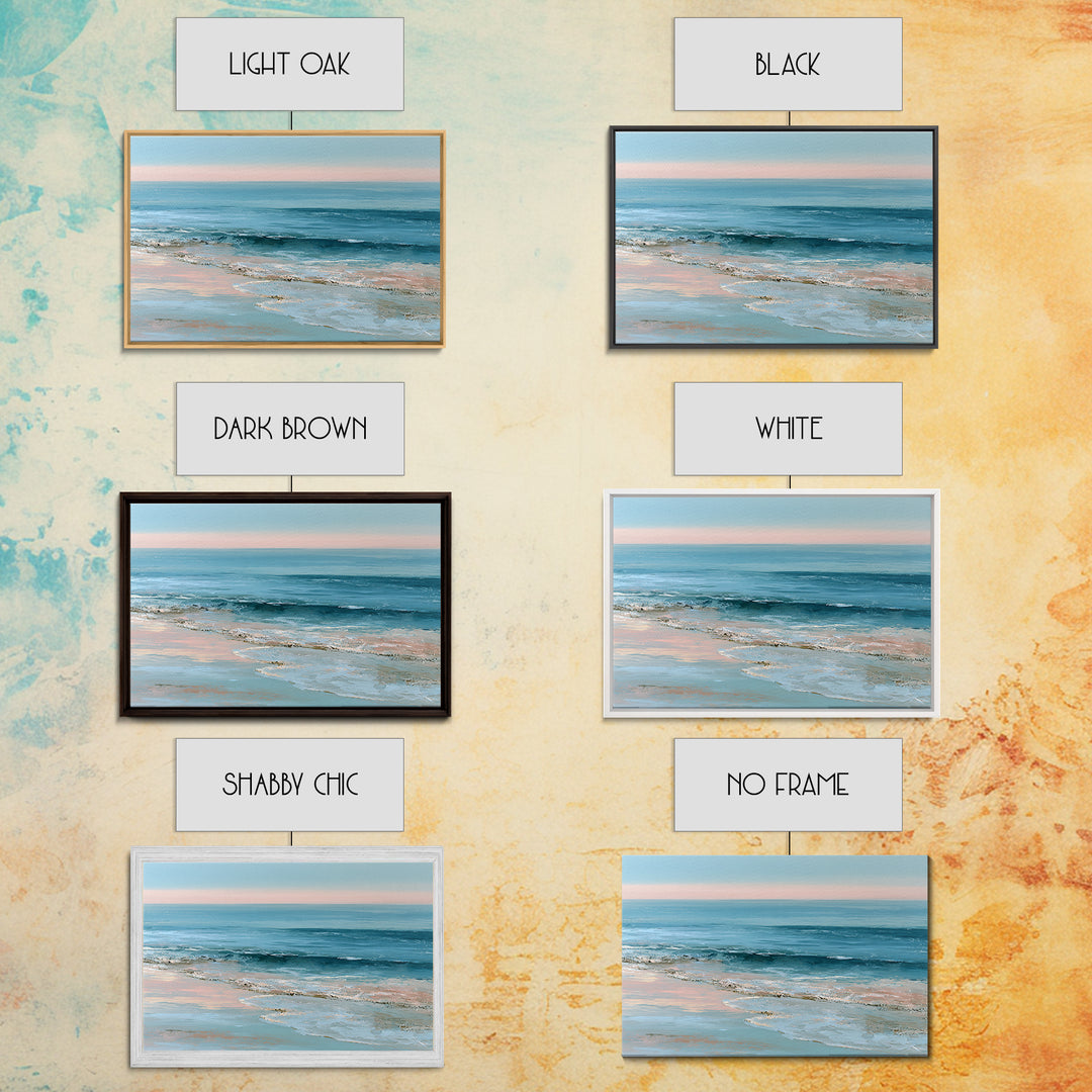 Calm Blue Horizon Framed Canvas Print, Seascape Art, Original Art, Coastal Decor, Fine Art, Seascape, Living Room Wall Art, SEA-3x2-6