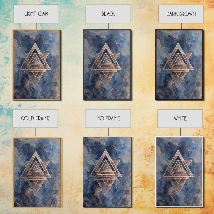 Triangle Mountain Landscape Canvas Print, Sacred Geometry Art, Printable Wall Art, Living Room Decor, Fine Art, Geometry, SGA-2x3-49