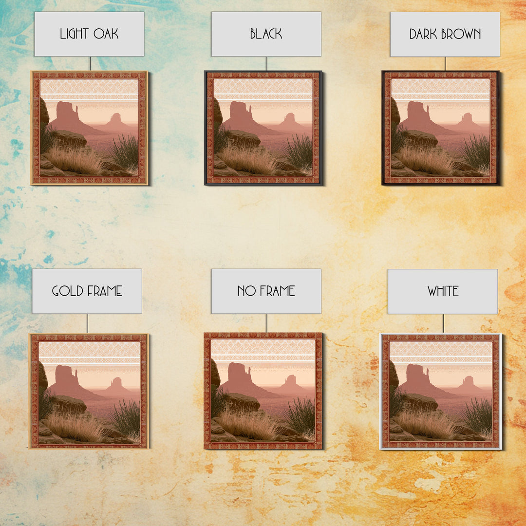Monument Valley Silhouette Canvas Print, Southwestern Art, Native American Art, Southwestern Decor, Mesa, Luxury Decor, SOU-1x1-10