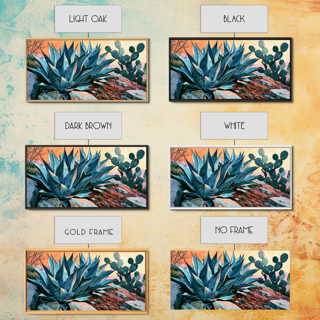 Agave Plant Closeup Canvas Print, Southwestern Art, Original Art, Southwestern Decor, Fine Art, Mesa, Landscape Art, Tile Art, SOU-2x1-57