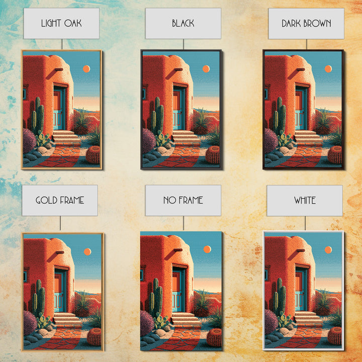 Adobe Doorway with Turquoise Blue Shadow Canvas Print, Southwestern Art, Western Decor, Southwestern Decor, Fine Art, Mesa, SOU-2x3-61