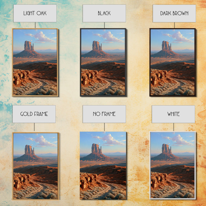 Desert Mesas in Terracotta and Turquoise Canvas Print, Southwestern Art, Original Art, Southwestern Decor, Fine Art, Mesa, SOU-2x3-9