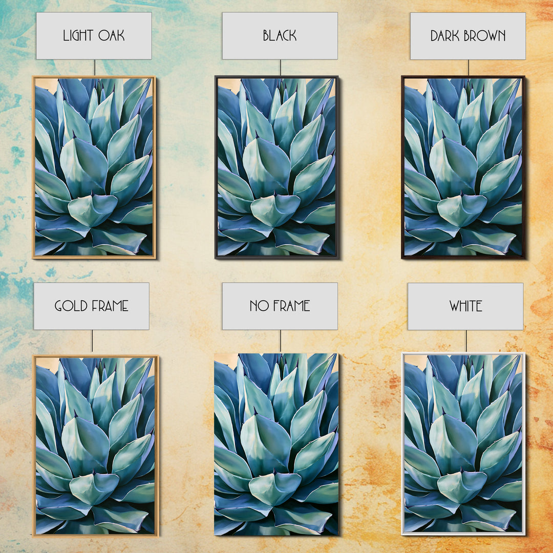 Agave Plant Closeup Framed Canvas Print, Southwestern Art, Western Wall Art, Southwestern Decor, Fine Art, Mesa, Gallery Decor, SOU-2x3-93