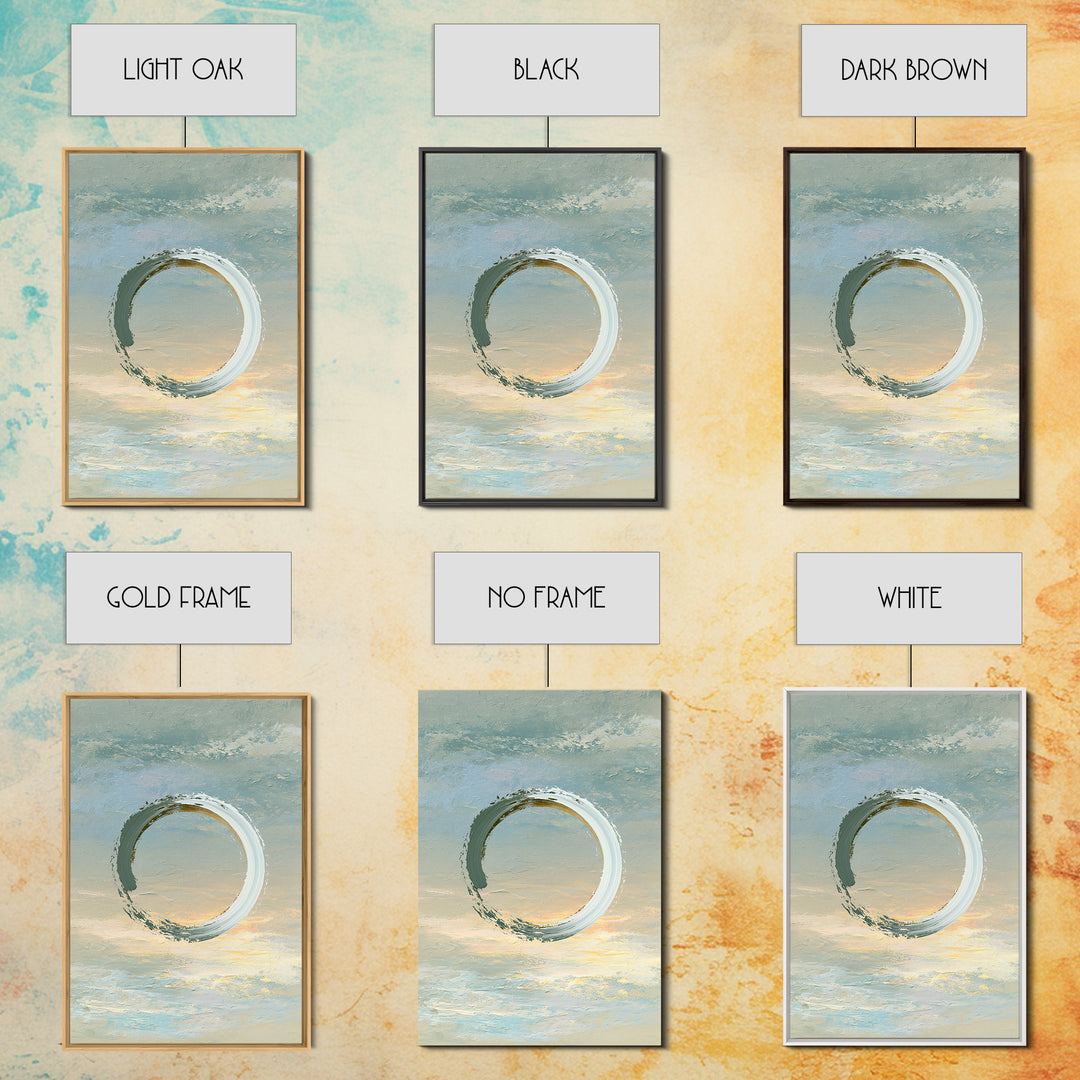 Minimal Zen Circle Brushstroke Canvas Print, Spa Art, Gallery Decor, Spa Decor, Fine Art, Serenity, Wall Art, Home Decor, SPA-2x3-16