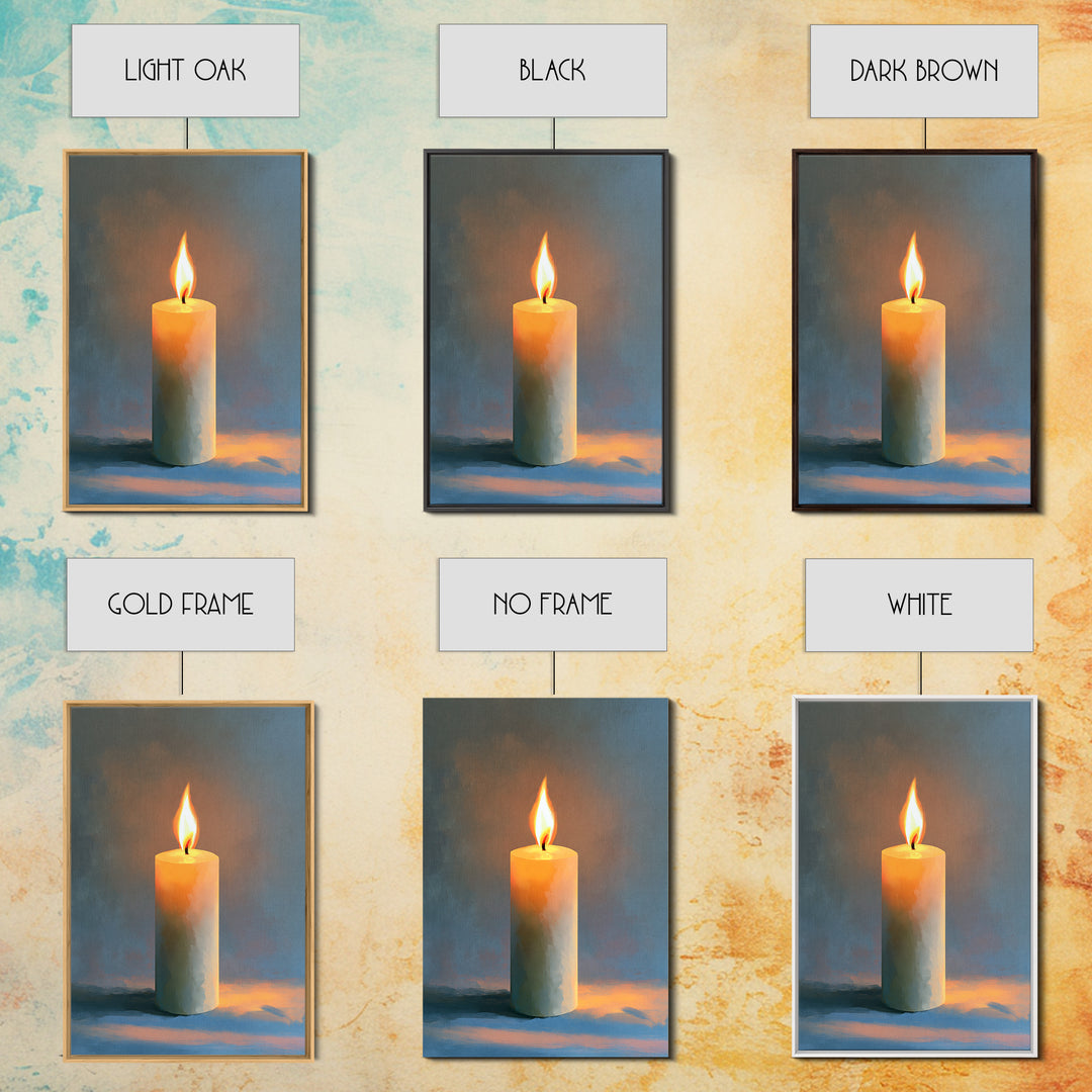 Warm Candle Flame Framed Canvas Print, Spa Art, Spa Decor, Abstract Art, Serenity, Spa Wall Art, Teen Girl Room Decor, SPA-2x3-17