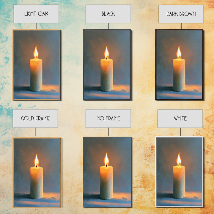Warm Candle Flame Framed Canvas Print, Spa Art, Spa Decor, Abstract Art, Serenity, Spa Wall Art, Teen Girl Room Decor, SPA-2x3-17