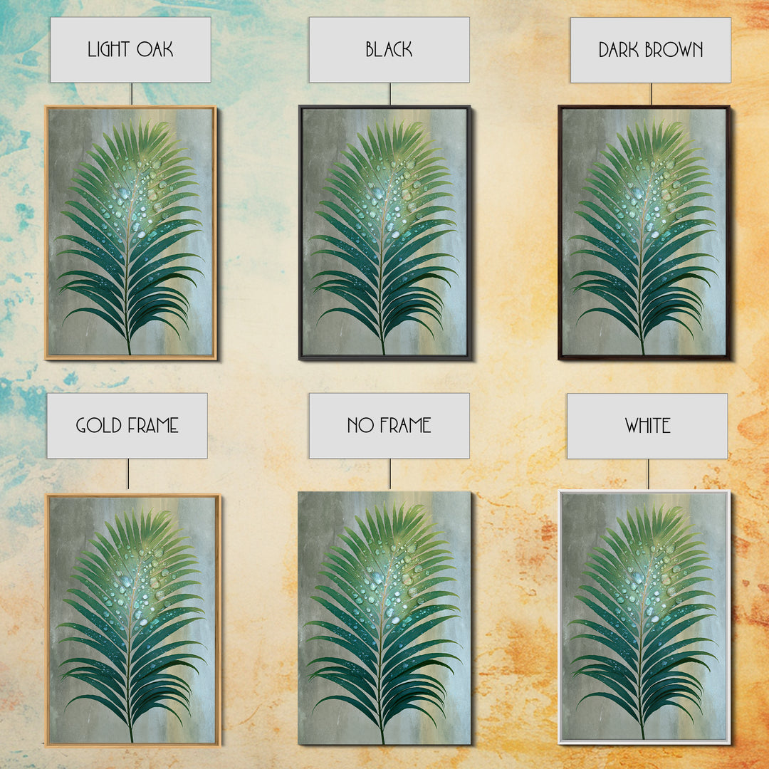 Fern Leaf Closeup Framed Canvas Print, Spa Art, Abstract, Spa Decor, Serenity, City Art, Spa Wall Art, Teen Girl Room Decor, SPA-2x3-43