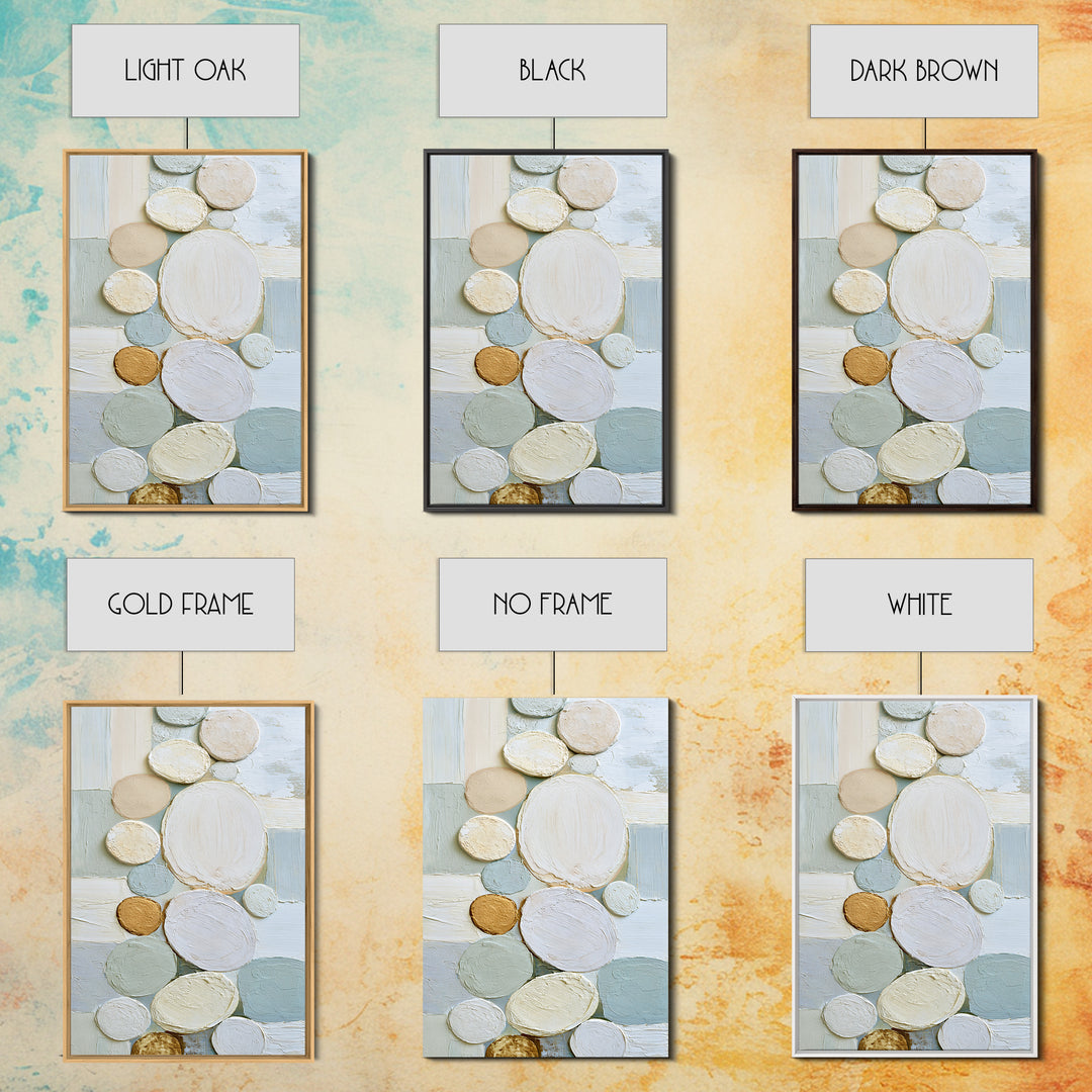 Pebble Texture Abstract Framed Canvas Print, Spa Art, Contemporary Art, Spa Decor, Fine Art, Serenity, Spa Wall Art, Dog Canvas, SPA-2x3-47