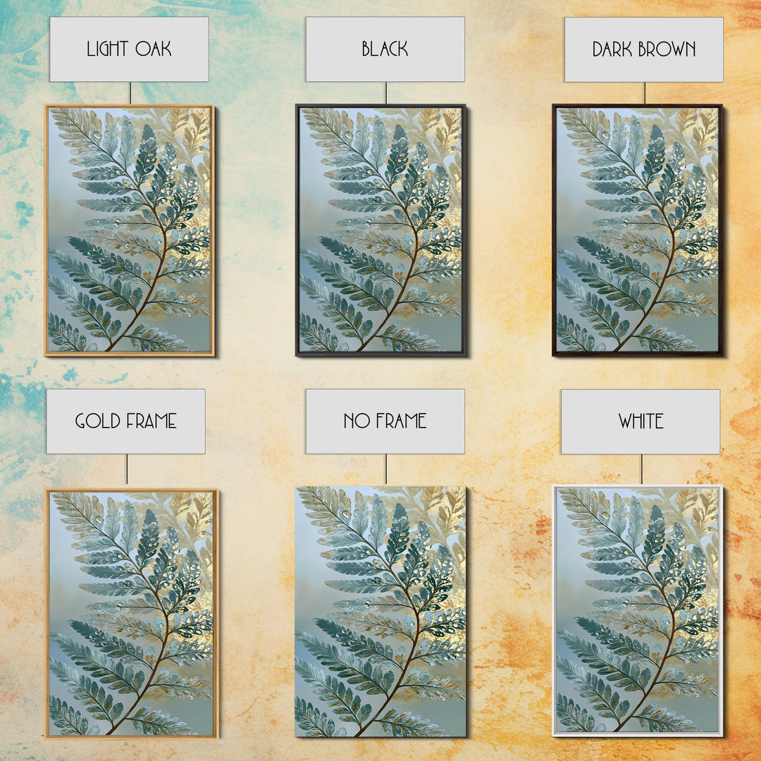 Fern Leaf Closeup Canvas Print, Spa Art, Tarot Card Art, Spa Decor, Watercolor Art, Serenity, Textured Painting, SPA-2x3-91