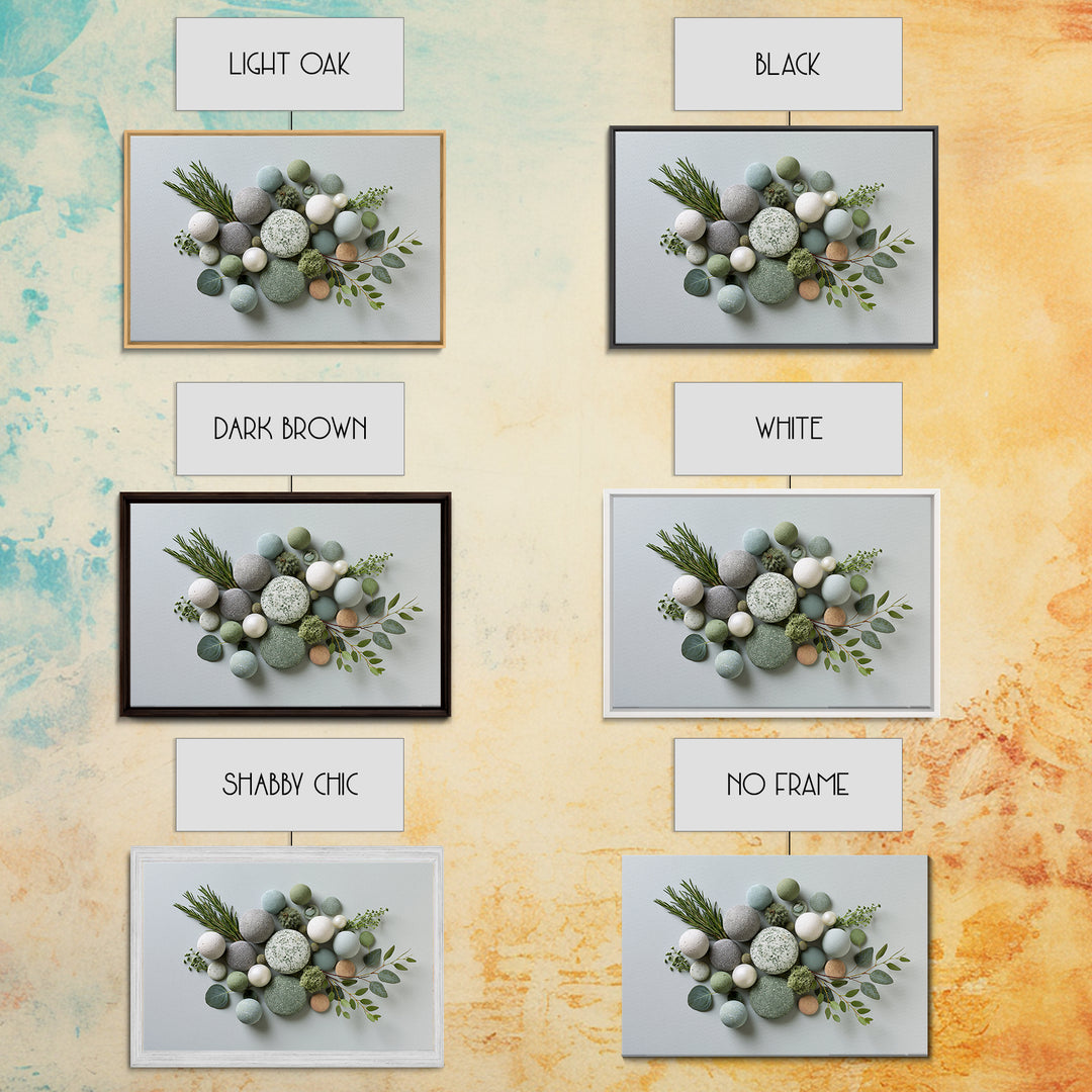 Botanical Herbal Arrangement Framed Canvas Print, Spa Art, Dog Wall Art, Spa Decor, Watercolor Art, Serenity, Dog Canvas, SPA-3x2-18