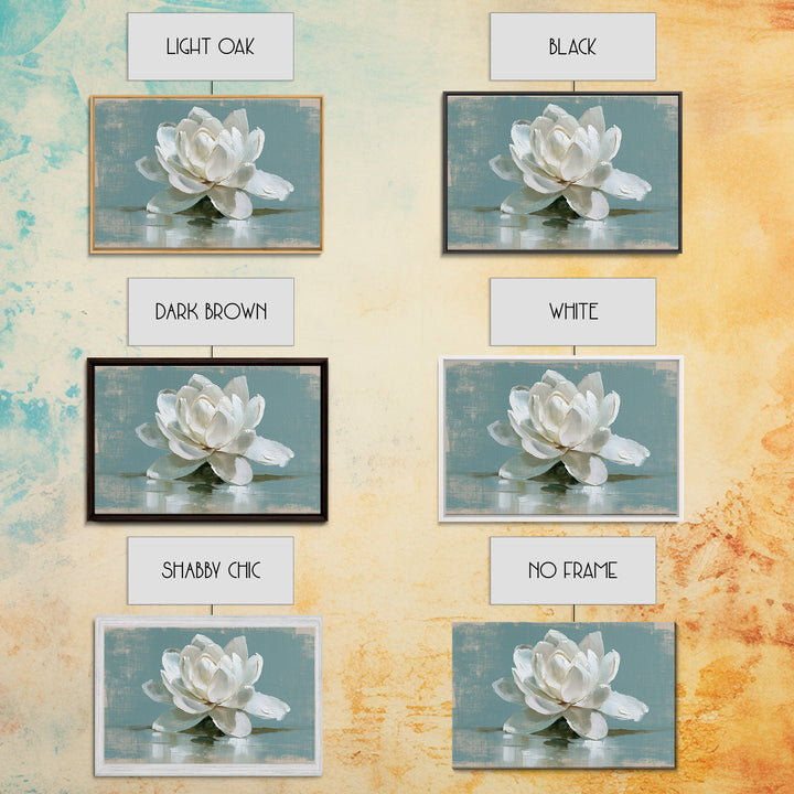 Single White Flower on Linen Ground Canvas Print, Spa Art, Teen Girl Room Decor, Spa Decor, Fine Art, Serenity, Luxury Decor, SPA-3x2-21