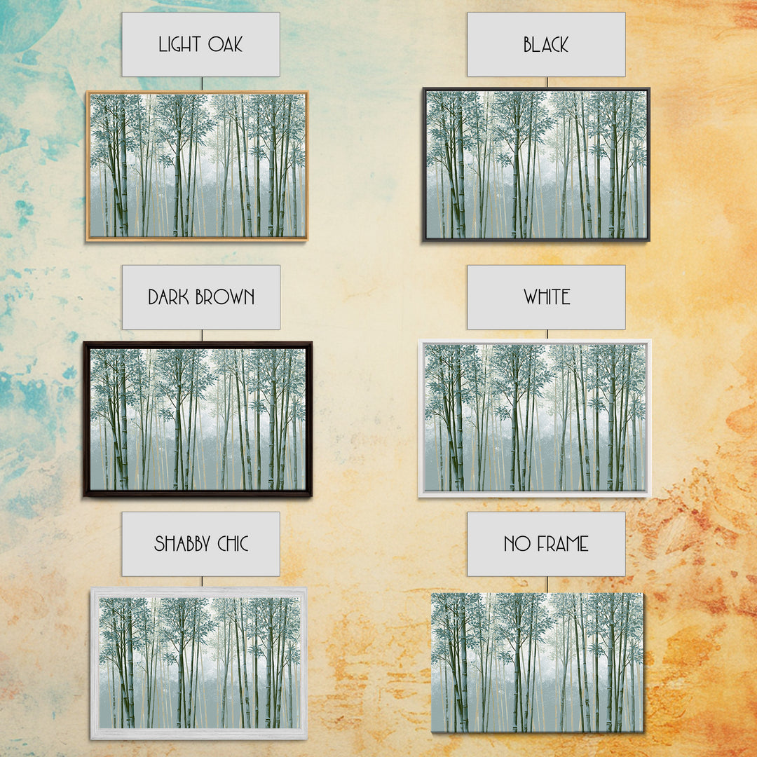 Misty Bamboo Forest Framed Canvas Print, Spa Art, Fine Art Print, Spa Decor, Fine Art, Serenity, Wall Decor, Printable Wall Art, SPA-3x2-81