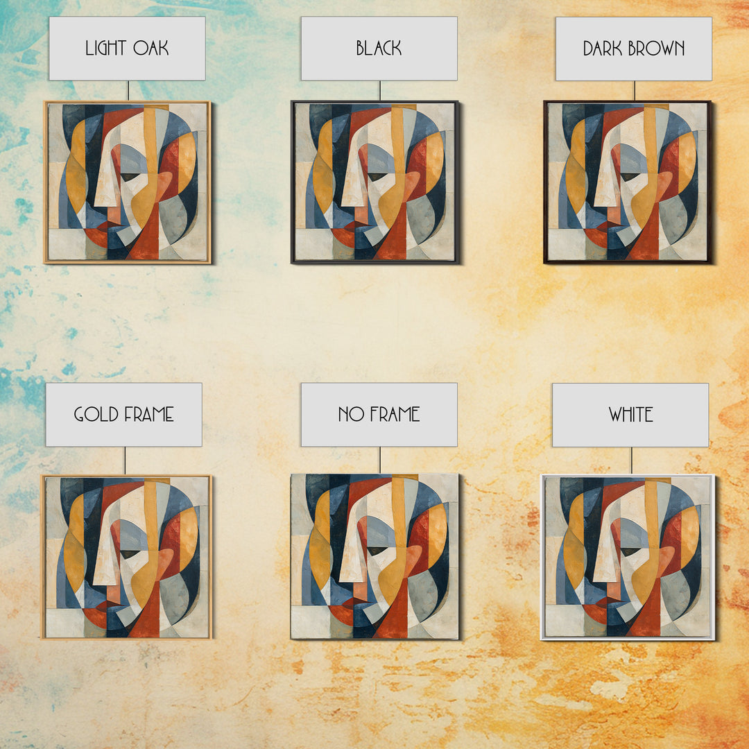 Abstract Aura Portrait Framed Canvas Print, Spiritual Art, Canvas Wall Art, Living Room Decor, Fine Art, Spirit, SPI-1x1-16