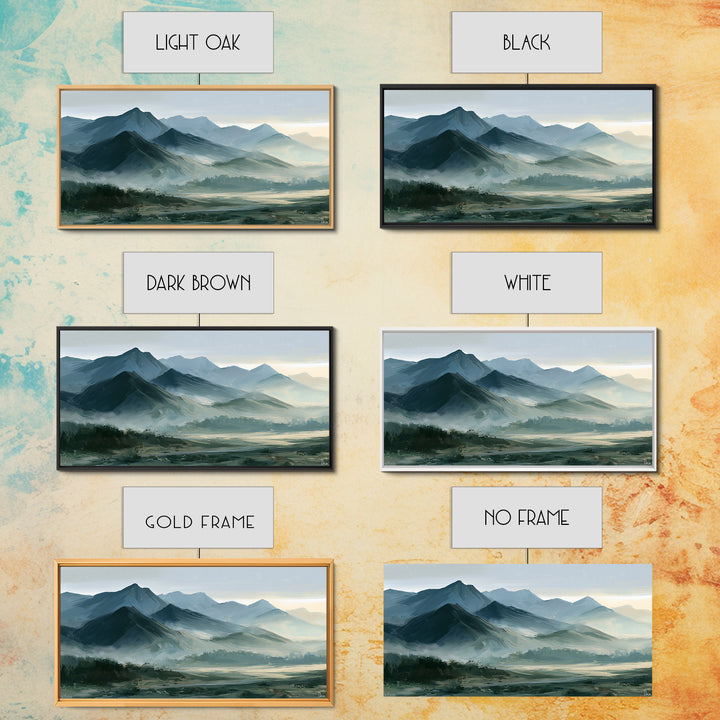 Mountain Sunrise as Awakening Symbol Canvas Print, Spiritual Art, Gallery Decor, Living Room Decor, Oil Painting, Spirit, SPI-2x1-89