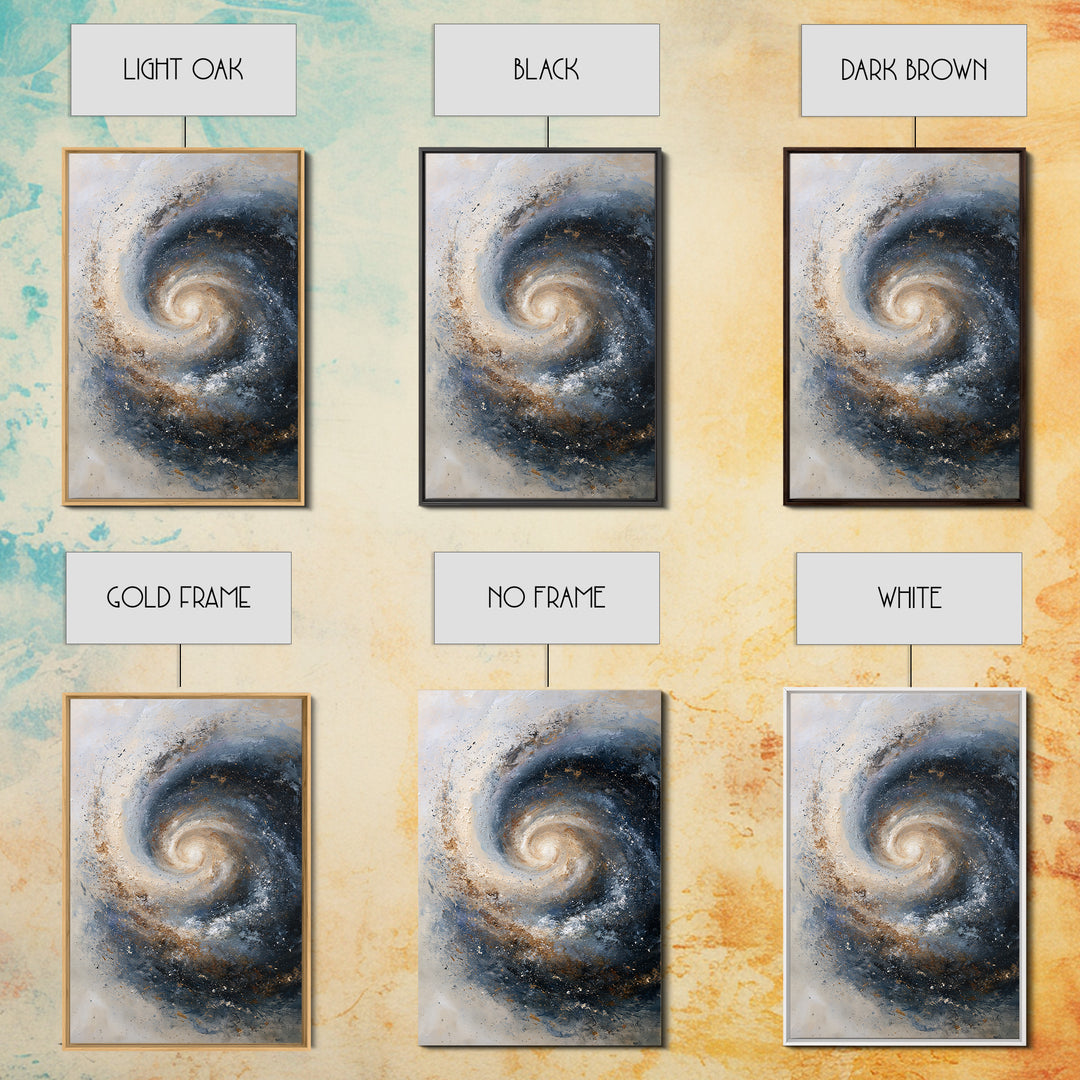 Spiral Galaxy as Soul Journey Metaphor Framed Canvas Print, Spiritual Art, Funky Wall Art, Living Room Decor, Fine Art, Spirit, SPI-2x3-78