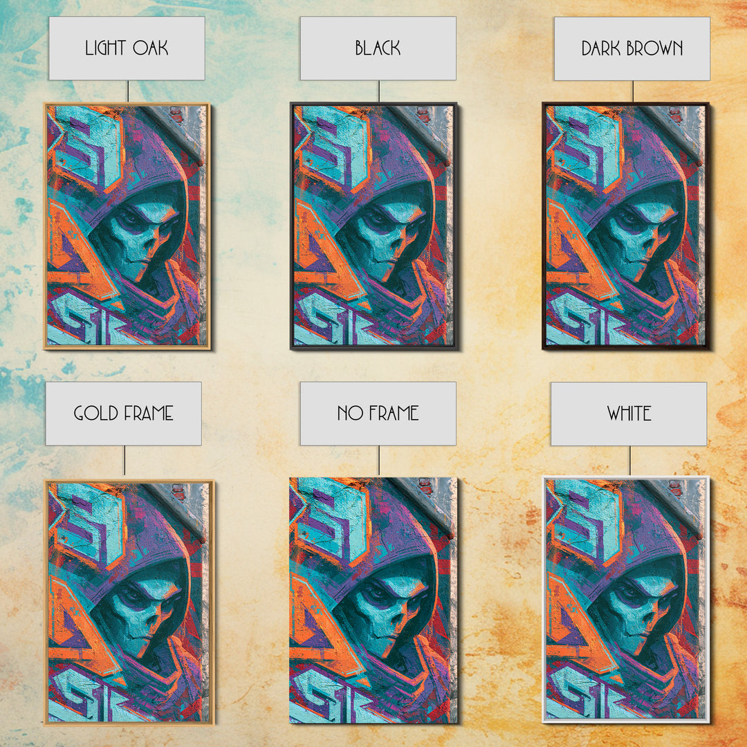 Wildstyle Arrows and Abstract Letter Forms Without Framed Canvas Print, Street Art, Canvas, Living Room Decor, Fine Art, Urban, STR-2x3-1
