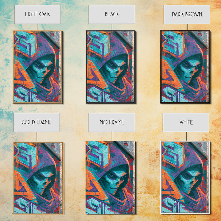 Wildstyle Arrows and Abstract Letter Forms Without Framed Canvas Print, Street Art, Canvas, Living Room Decor, Fine Art, Urban, STR-2x3-1
