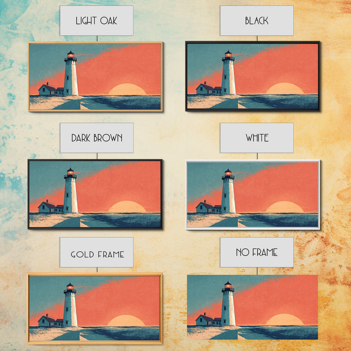 Cape Cod Lighthouse Summer Poster Canvas Print, Travel Poster(2), Room Decor, Living Room Decor, Fine Art, Voyage, Travel Gift, TPO-2x1-62