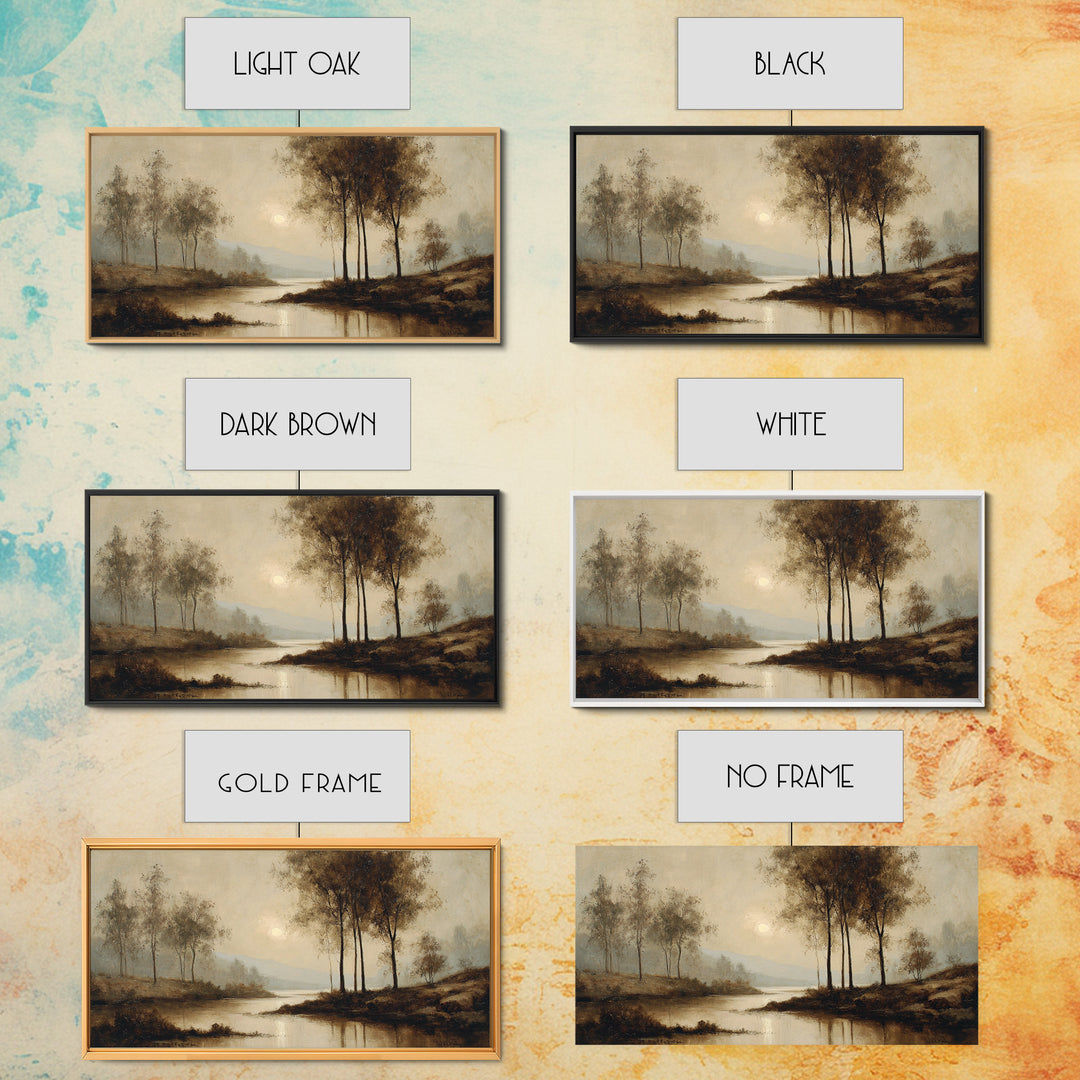Classic Oil Painted Landscape Canvas Print, Traditional Art, Art Print, Living Room Decor, Fine Art, Classic, Custom Art, TRA-2x1-21