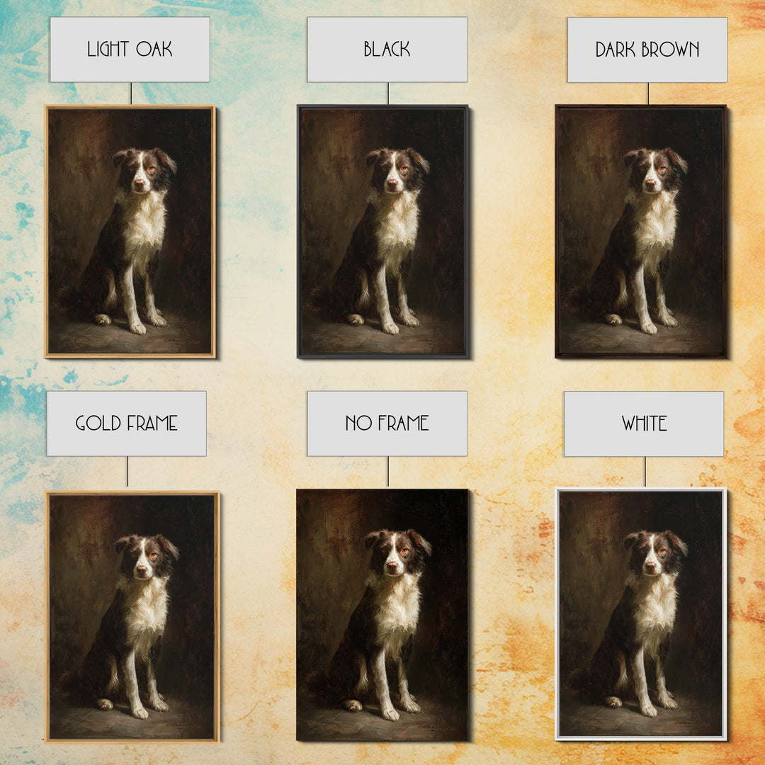 Hunting Dog Portrait Framed Canvas Print, Traditional Art, Art Commissions, Living Room Decor, Classic, Pokemon Poster, TRA-2x3-68