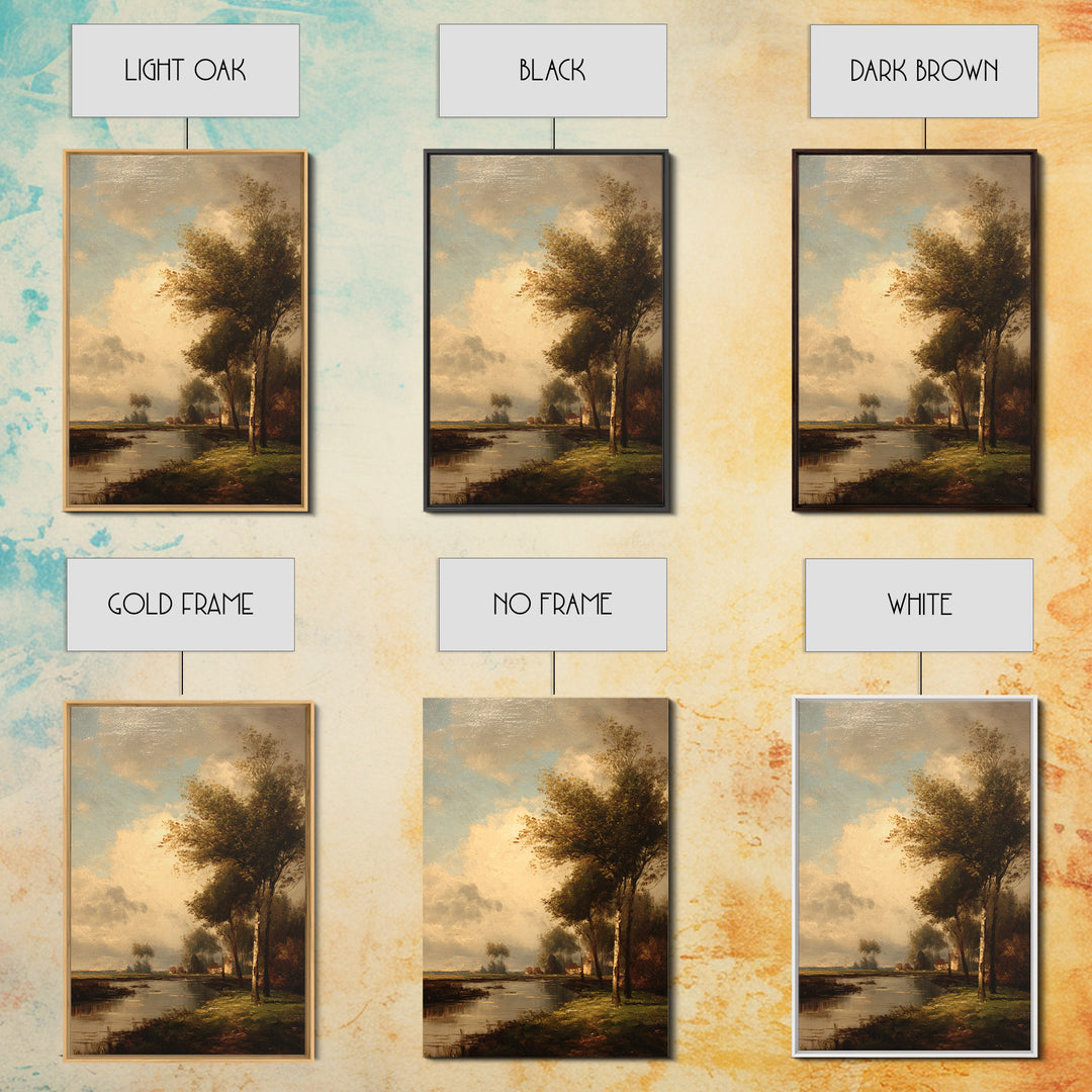Classic Oil Painted Landscape Canvas Print, Traditional Art, Furry Art, Living Room Decor, Fine Art, Classic, Fine Art Print, TRA-2x3-81