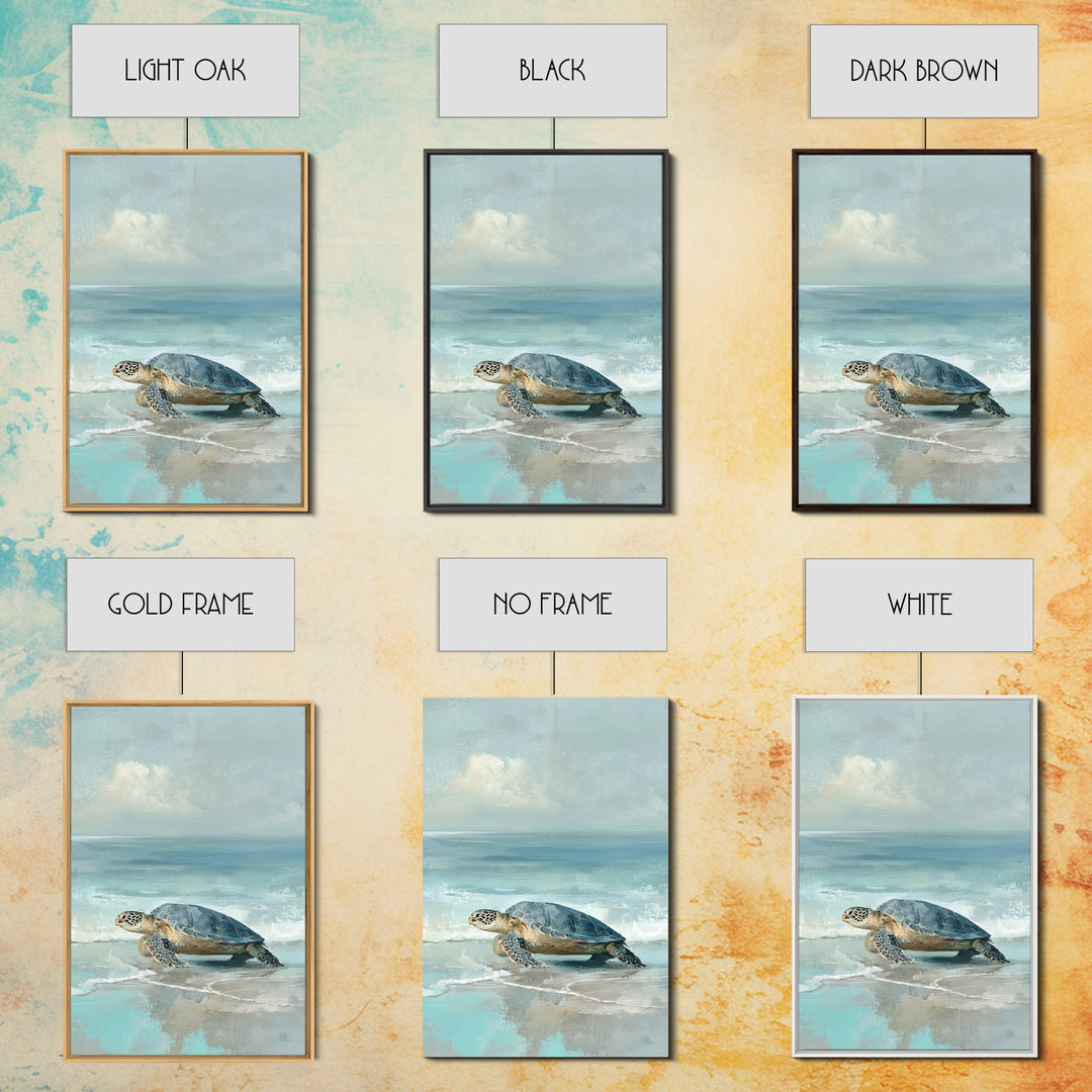 Sea Turtle Near Tropical Reef Framed Canvas Print, Tropical Art, Room Decor, Living Room Decor, Fine Art, Tropic, Printable, TRO-2x3-3