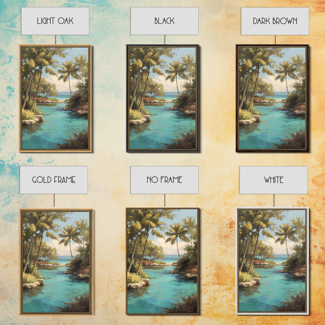 Tropical Lagoon with Turquoise Water Canvas Print, Tropical Art, Wall Art Prints, Living Room Decor, Fine Art, Tropic, TRO-2x3-39