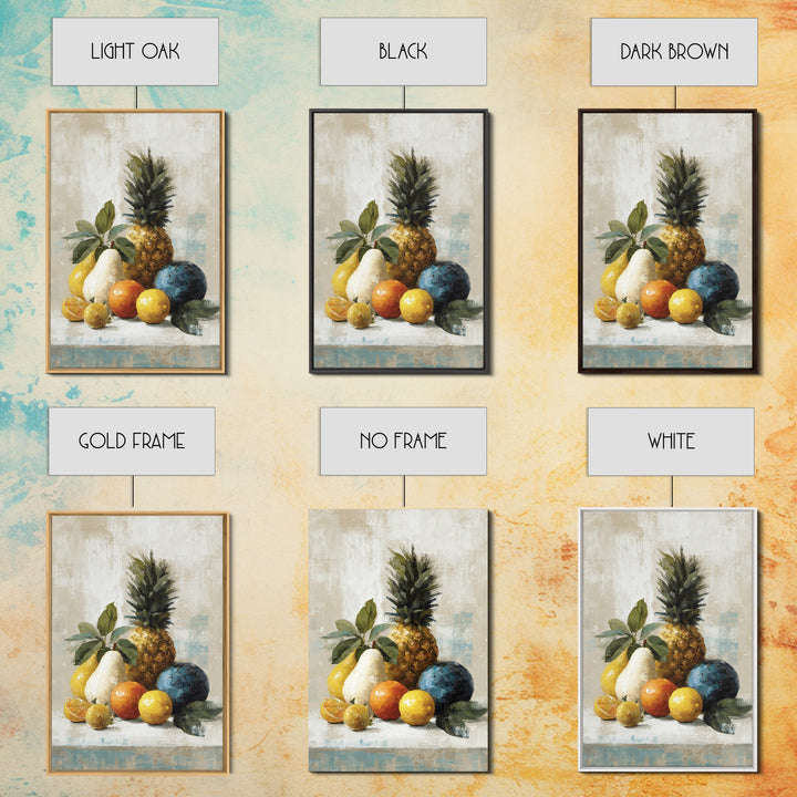 Tropical Fruit Market Arrangement Framed Canvas Print, Tropical Art, Printable Art, Living Room Decor, Abstract Art, Tropic, TRO-2x3-47