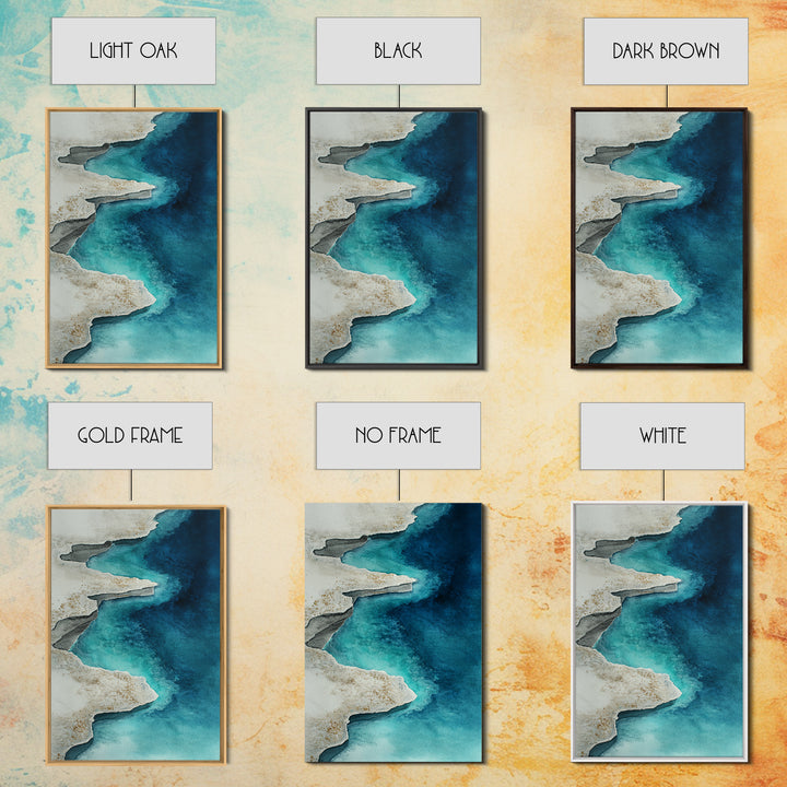 Tropical Lagoon with Turquoise Water Framed Canvas Print, Tropical Art, Gallery Wall Art, Living Room Decor, Fine Art, Tropic, TRO-2x3-87