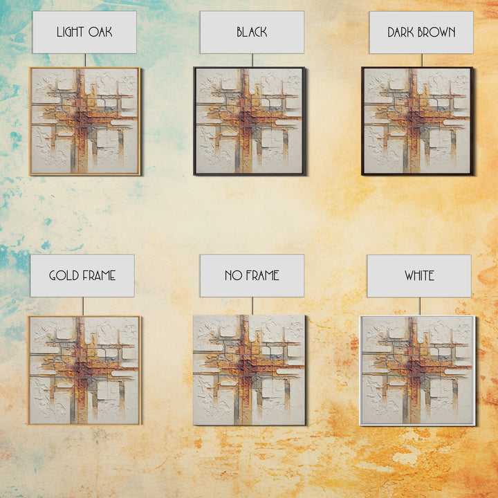 Abstract Subway Map Lines Without Labels Framed Canvas Print, Urban Art, Oil Painting, Living Room Decor, Fine Art, Urban, URB-1x1-28
