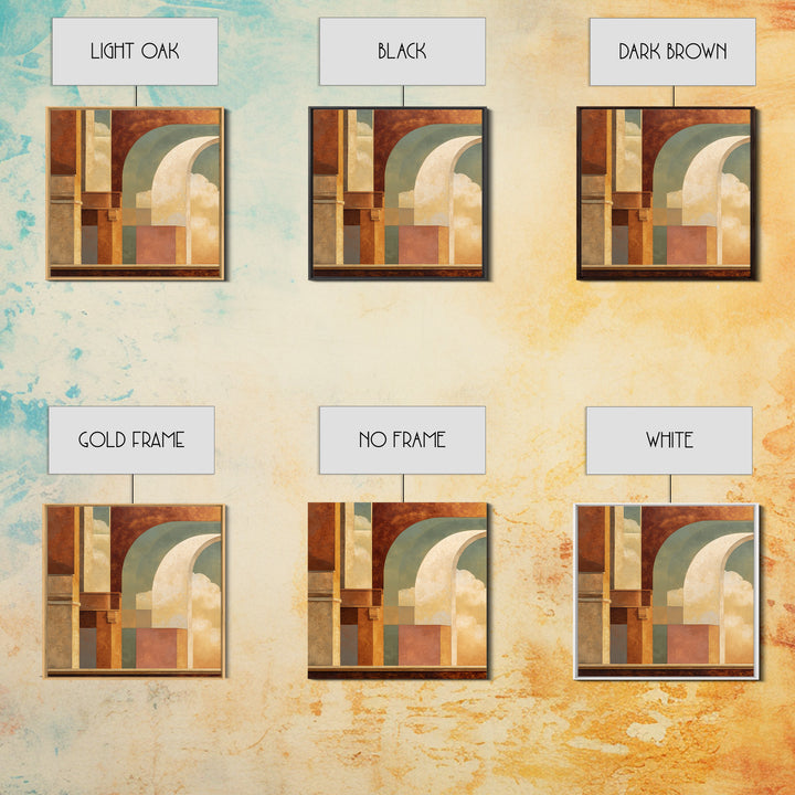 Old Theater Marquee Shapes Without Text Canvas Print, Urban Art, Neutral Decor, Living Room Decor, Abstract Art, Urban, URB-1x1-69