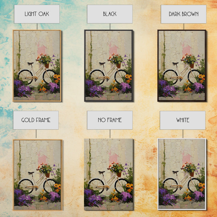 Bicycle Locked to Post Canvas Print, Urban Art, Original Painting, Living Room Decor, Oil Painting, Urban, African American Art, URB-2x3-71